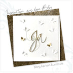 Karten-Kunst Stanzschablone zur Hochzeit kk-D134 - Ja mit Kontur