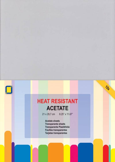 Klare hitzeresistente Acetat-/Windrad-Folie A4 (10 Bogen)