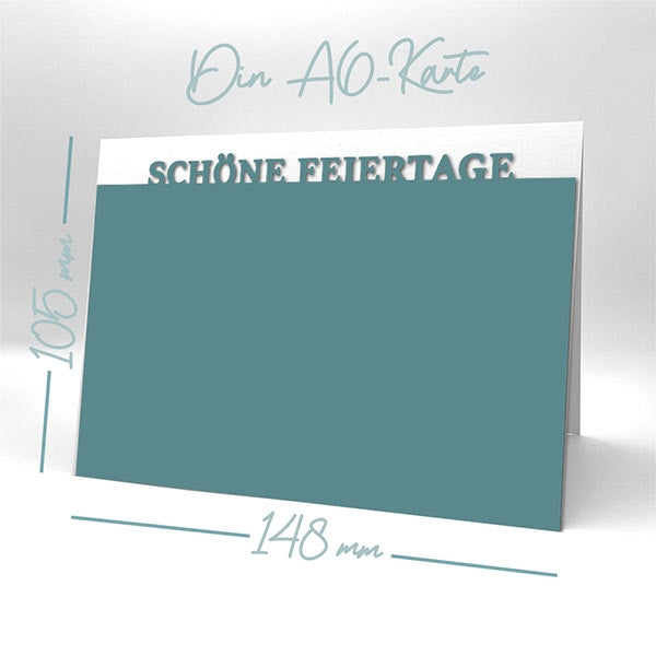 Karten-Kunst Stanzschablone kk-D219 - Randtexte Schöne Feiertage