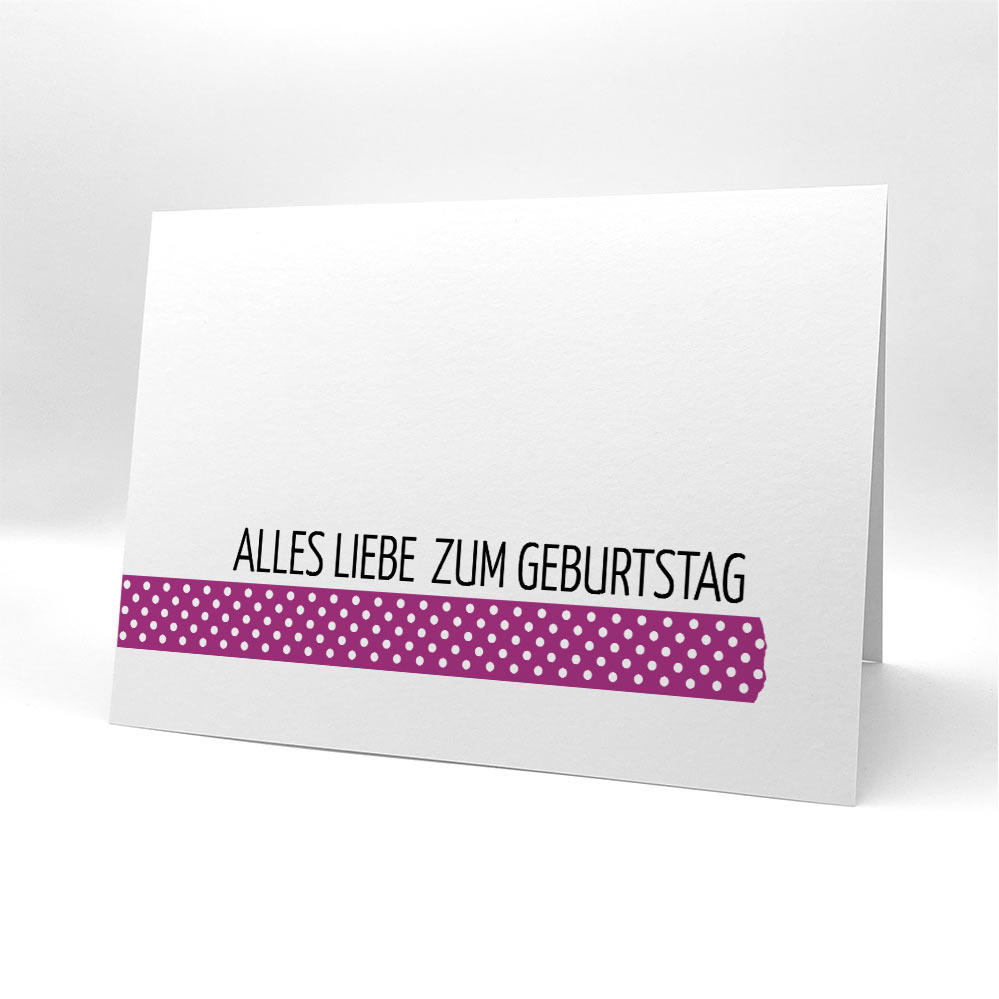 Karten-Kunst Clear Stamps KK-0101 - Washi-Tape Alles Liebe