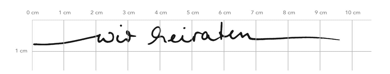 Karten-Kunst Clear Stamp KK-0005 - Schriftzug Wir heiraten