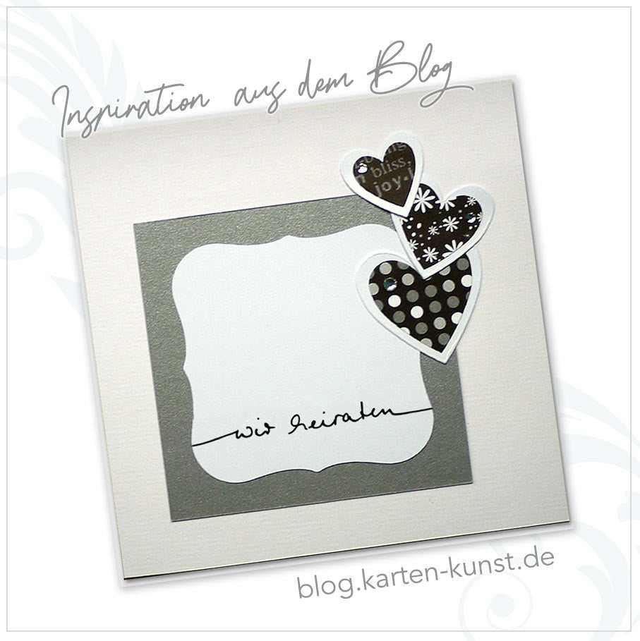 Karten-Kunst Clear Stamp KK-0005 - Schriftzug Wir heiraten