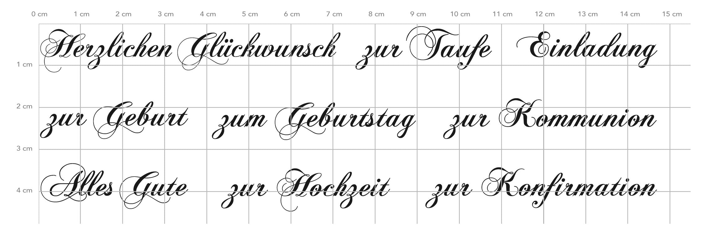 Karten-Kunst Clear Stamps KK-0009 - Texte-Kombination Elegante Schreibschrift