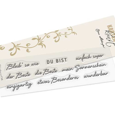 Karten-Kunst Clear Stamps KK-0012 - Du bist...