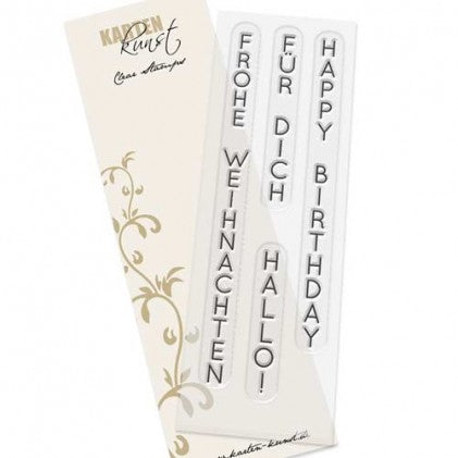 Karten-Kunst Clear Stamp Set - Vertikale Worte II