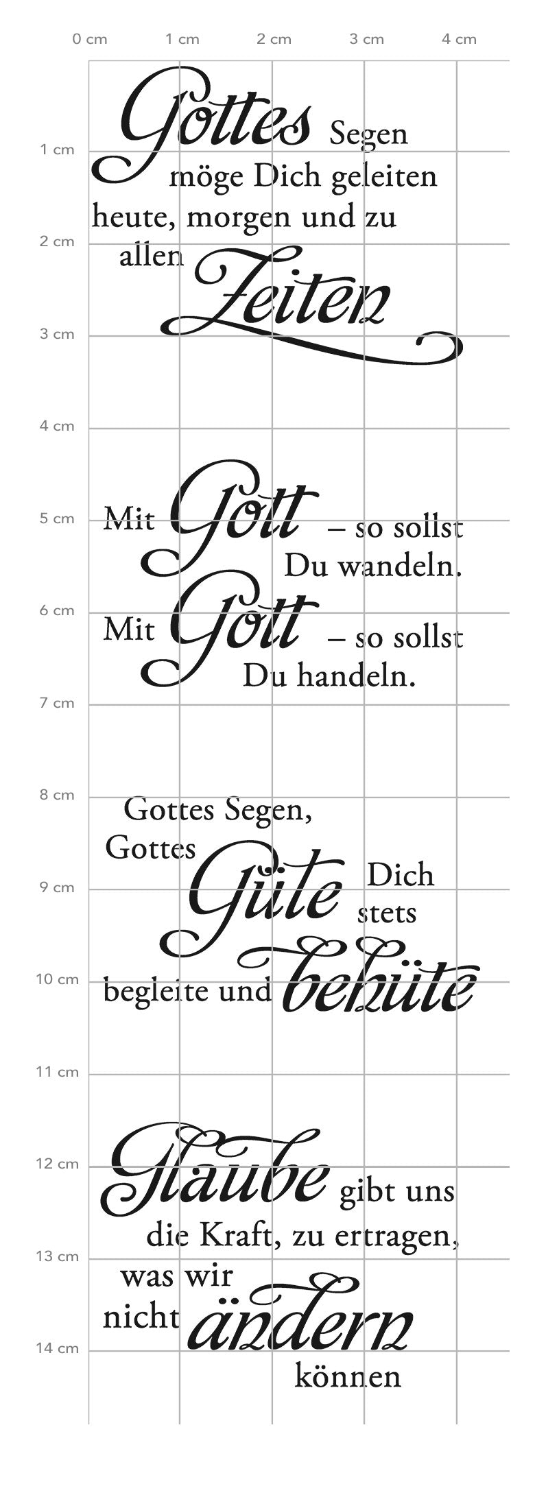 Karten-Kunst Clear Stamp Set - Weise Worte "Glaube"