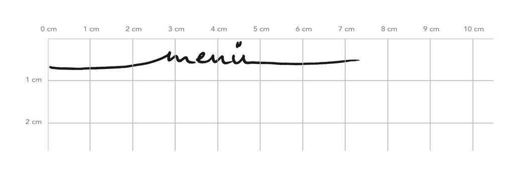 Karten-Kunst Clear Stamp Schriftzug "Menü"