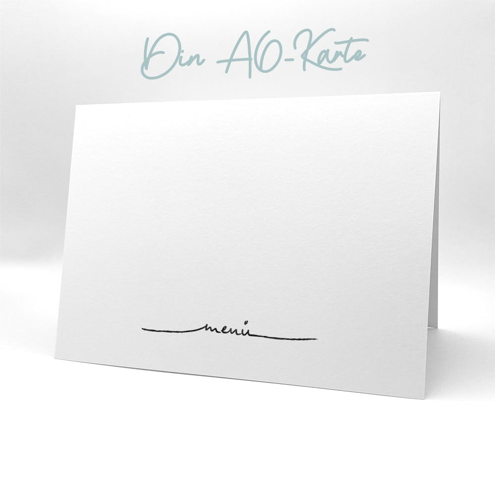 Karten-Kunst Clear Stamp Schriftzug "Menü"