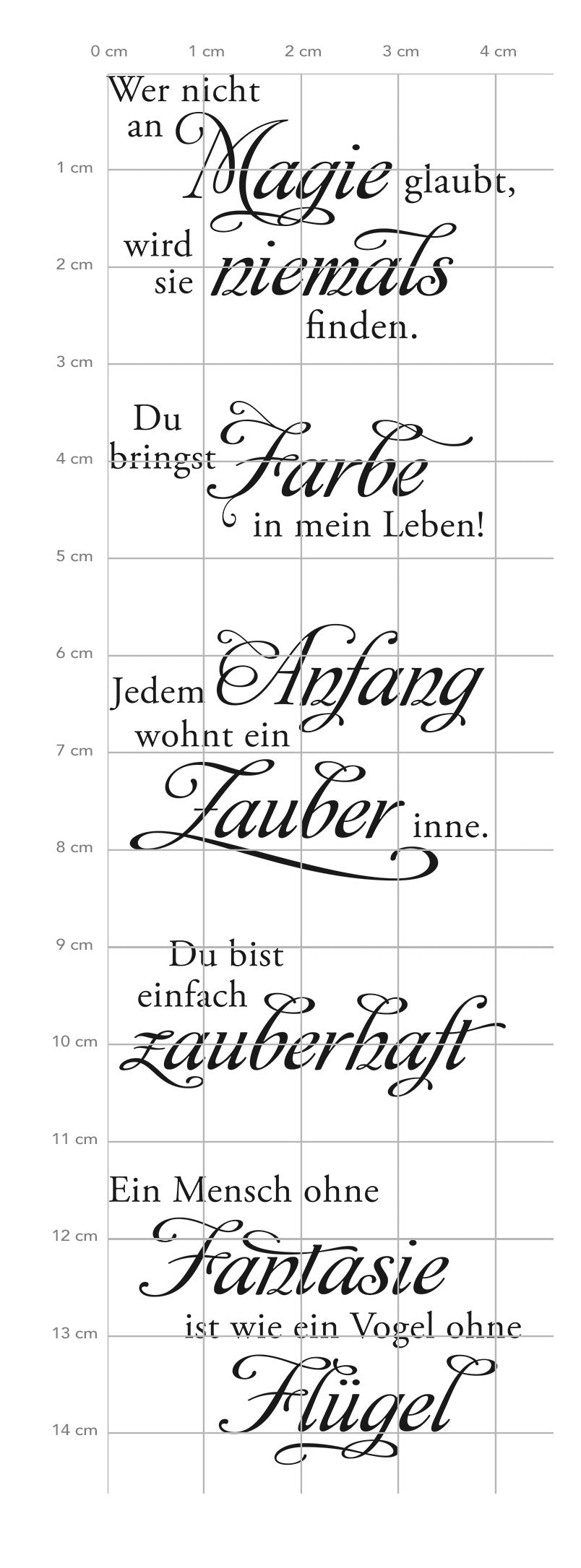Karten-Kunst Clear Stamps KK-0025 - Weise Worte „Magie“