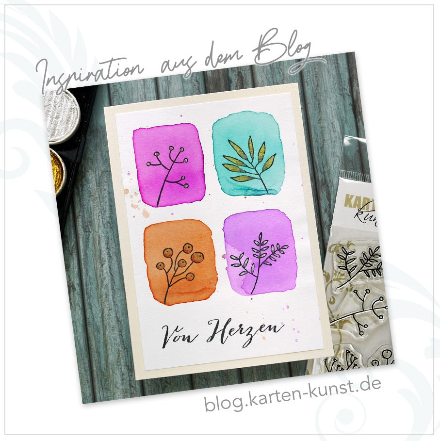 Karten-Kunst Clear Stamps KK-0027 - Große Worte: Überraschung, Von Herzen,  Nur für dich, Gutschein