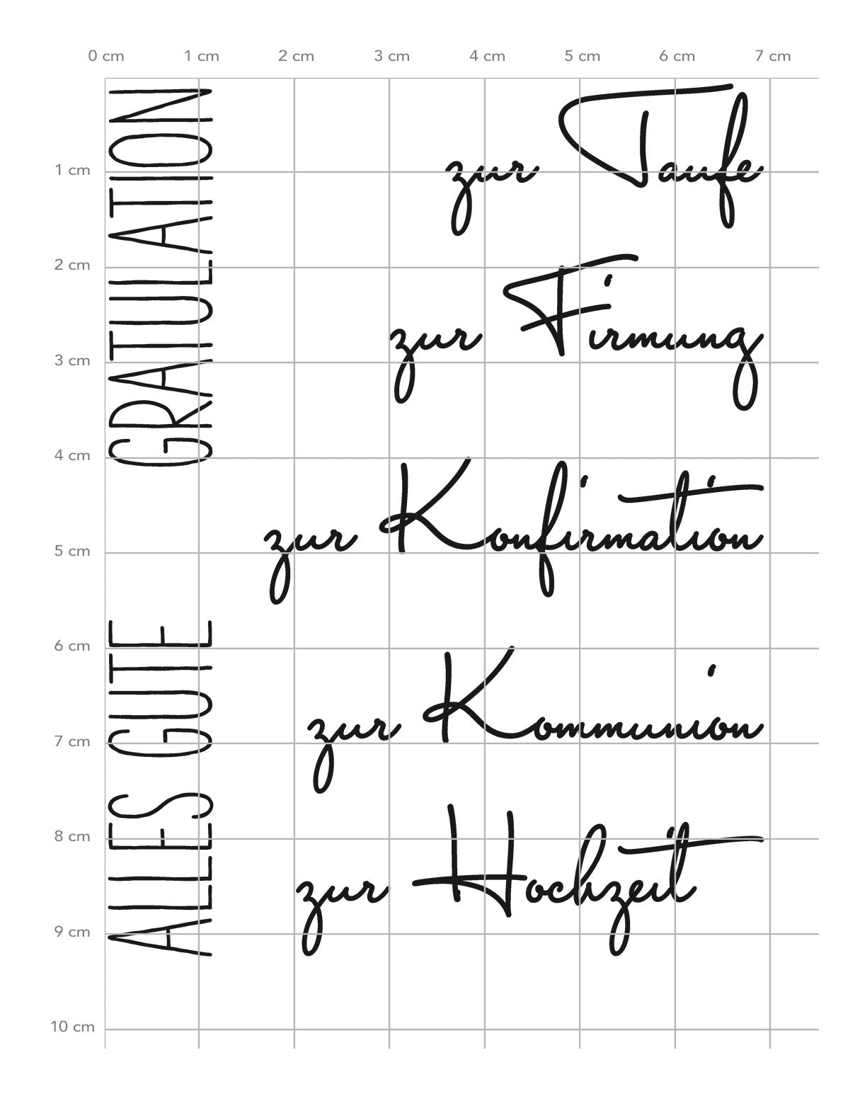 Stempel Taufe, Konfirmation, Kommunion, Firmung und Hochzeit Clear Stamps KK-0035 Kirchliche Feste & Glückwünsche Deutsche Textstempel