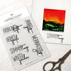 Karten-Kunst Clear Stamps KK-0036 - Capri „Jahreszeiten“ Textstempel  Stempel Frühling Sommer Herbst Winter