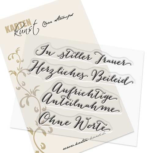 Karten-Kunst Clear Stamps KK-0055 - Große Worte In stiller Trauer