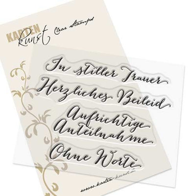 Karten-Kunst Clear Stamps KK-0055 - Große Worte In stiller Trauer