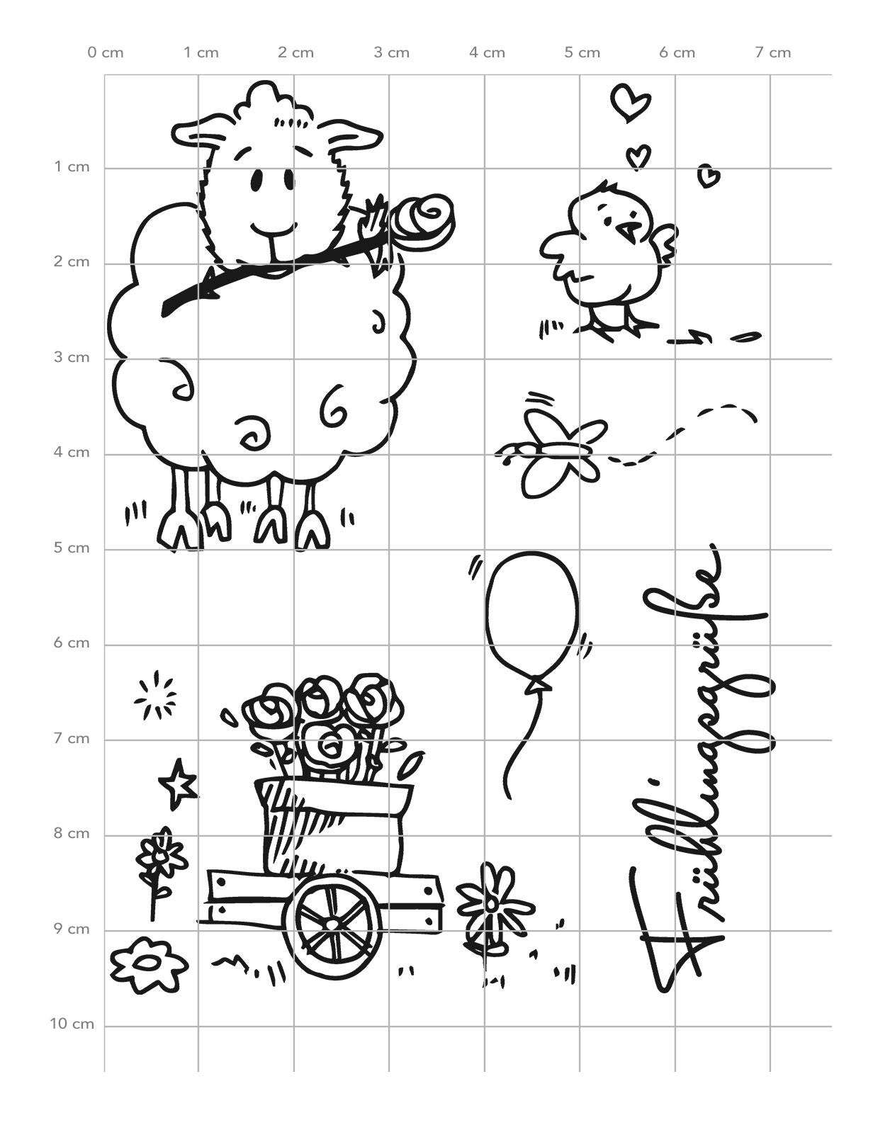 Karten-Kunst Clear Stamps KK-0061 - Viecher im Frühling