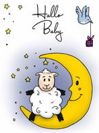 Karten-Kunst Clear Stamp Set - Viecher im Mond