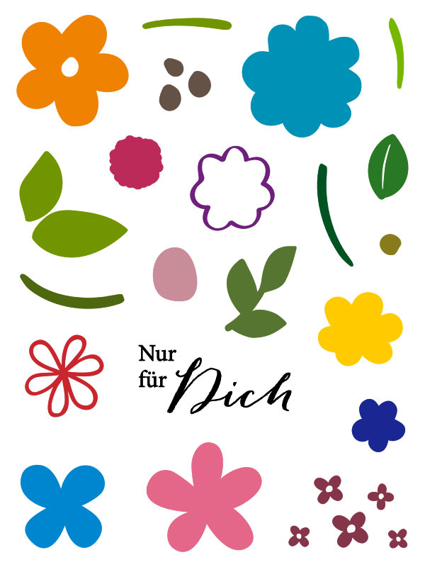 Karten-Kunst Clear Stamp Set - Blümchen-Meer