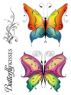 Karten-Kunst Clear Stamp Set - Schnörkel-Schmetterlinge