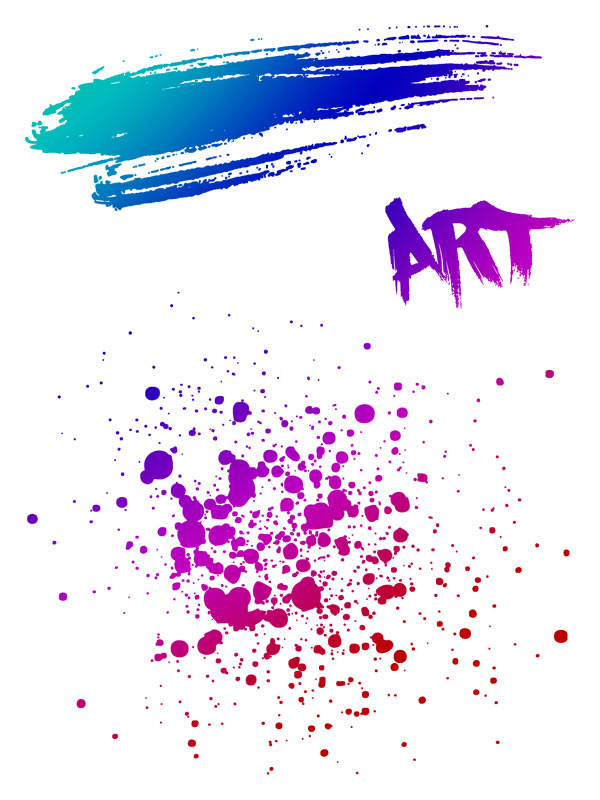 Karten-Kunst Clear Stamp Set - Splatters Art