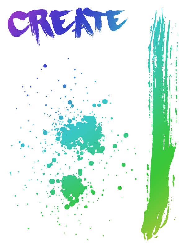 Karten-Kunst Clear Stamp Set - Splatters Create