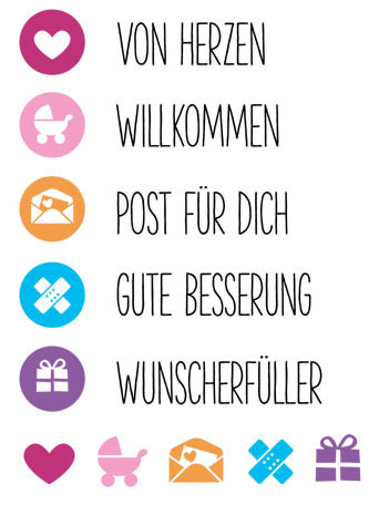 Karten-Kunst Clear Stamp Set - Symbolisch gemeint