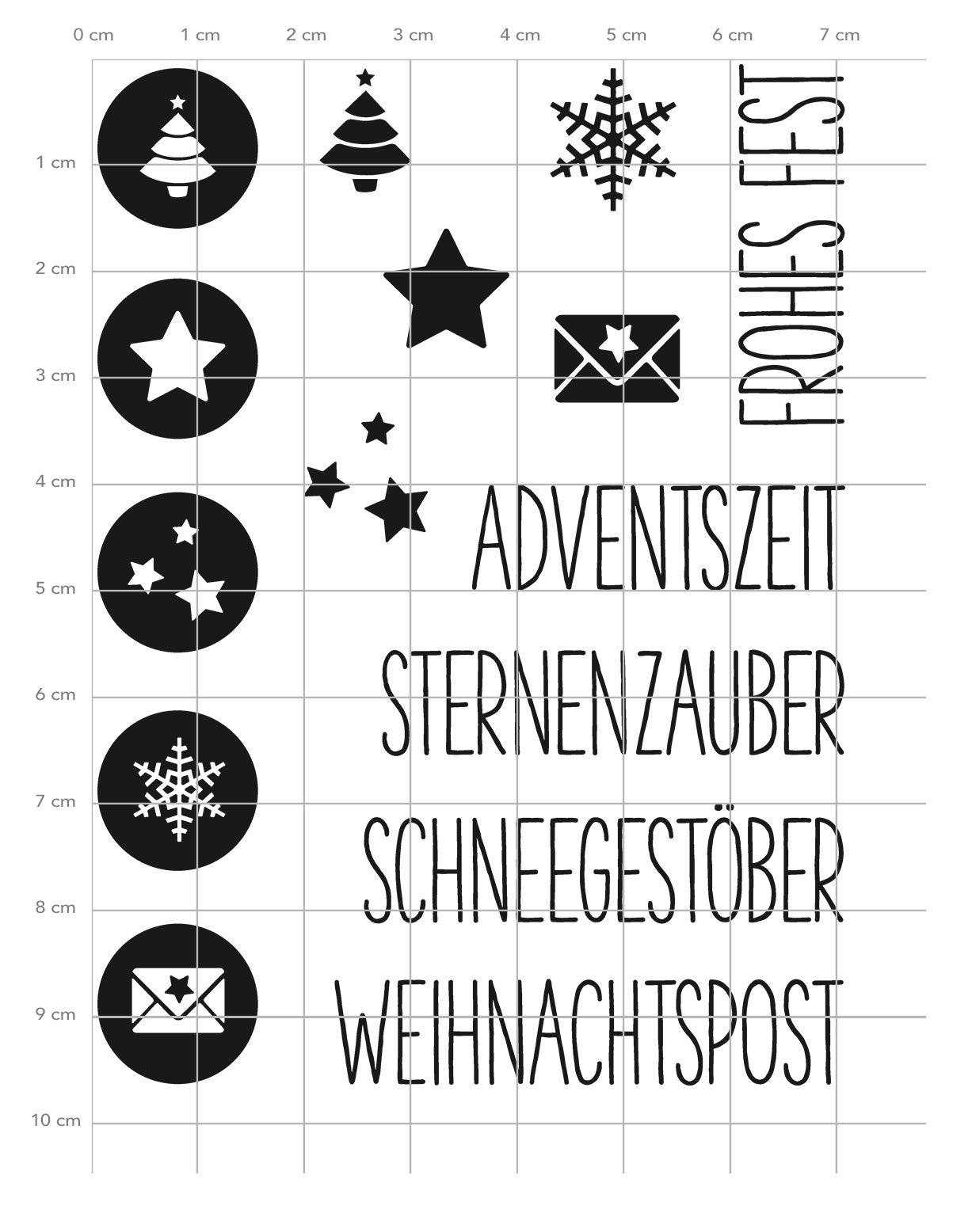Karten-Kunst Clear Stamps KK-0088 - Symbolisch zu Weihnachten