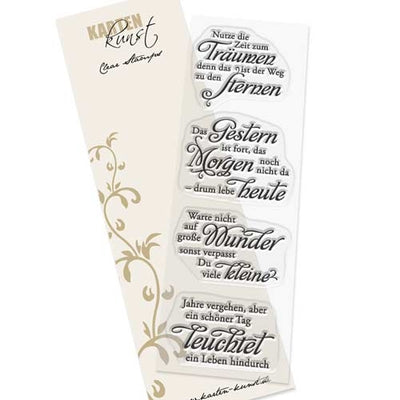Karten-Kunst Clear Stamps KK-0096 - Weise Worte Zeit