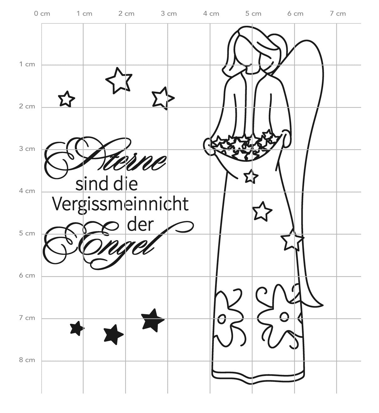 Karten-Kunst Clear Stamp Set - Sternen-Engel