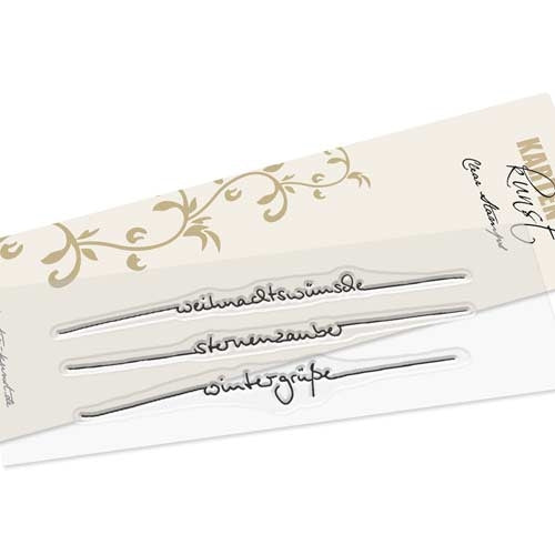 Karten-Kunst Clear Stamps KK-0109 - Schriftzug-Set Wintergrüße