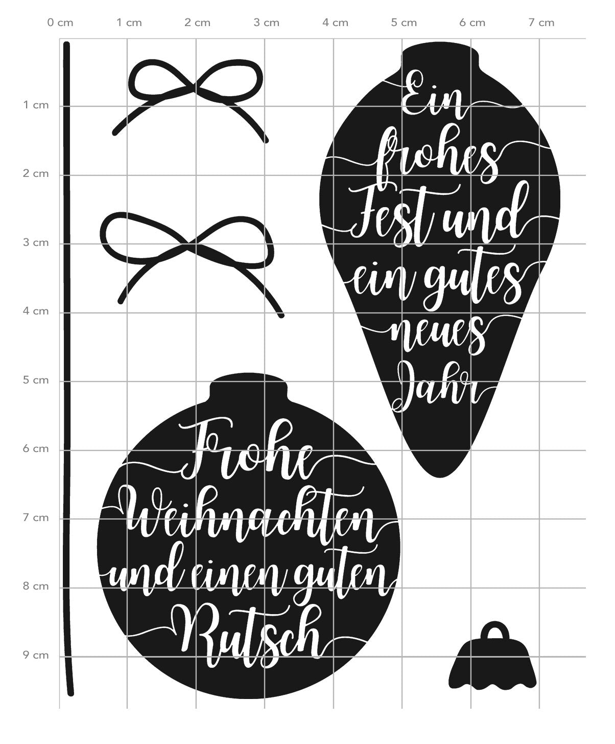 Karten-Kunst Clear Stamp Set - Christbaum-Ornamente