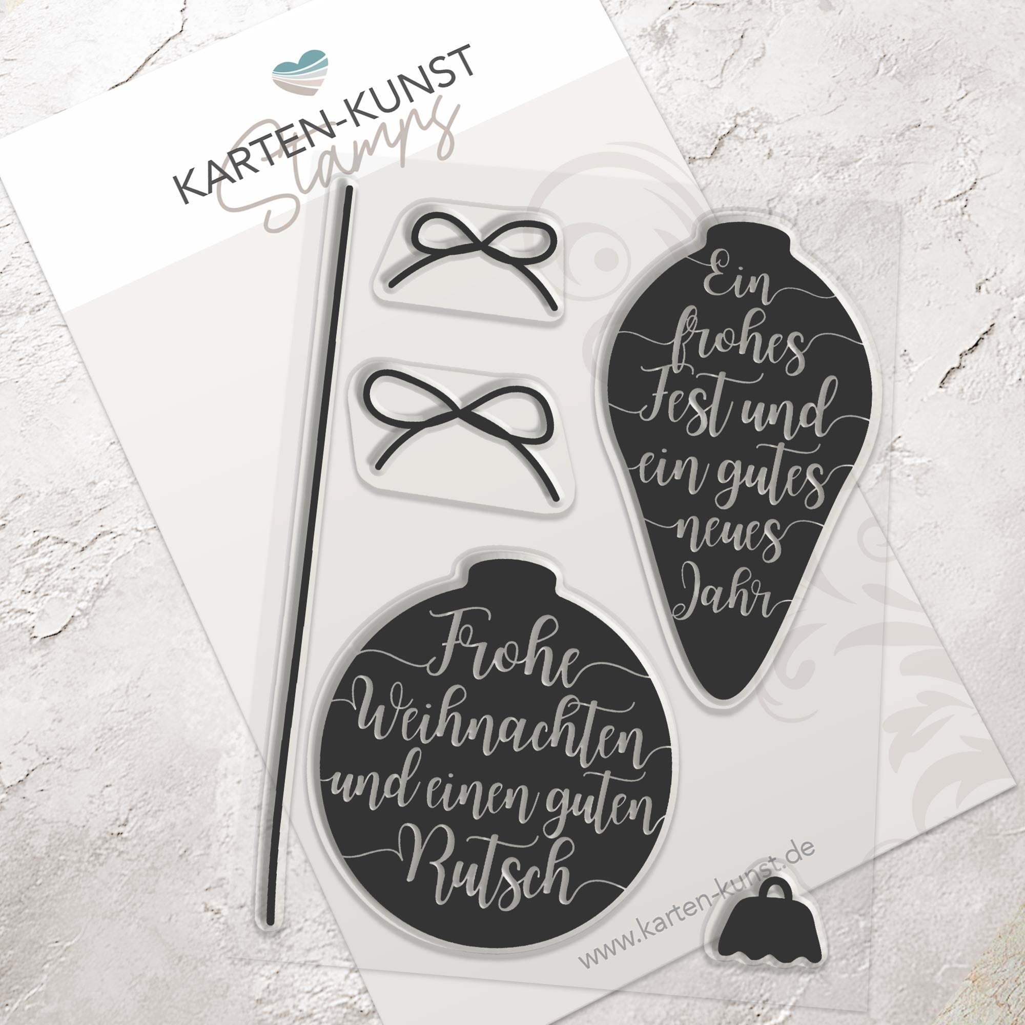 Karten-Kunst Clear Stamp Set - Christbaum-Ornamente