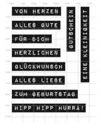 Karten-Kunst Clear Stamps KK-0130 - Labelwriter zum Geburtstag