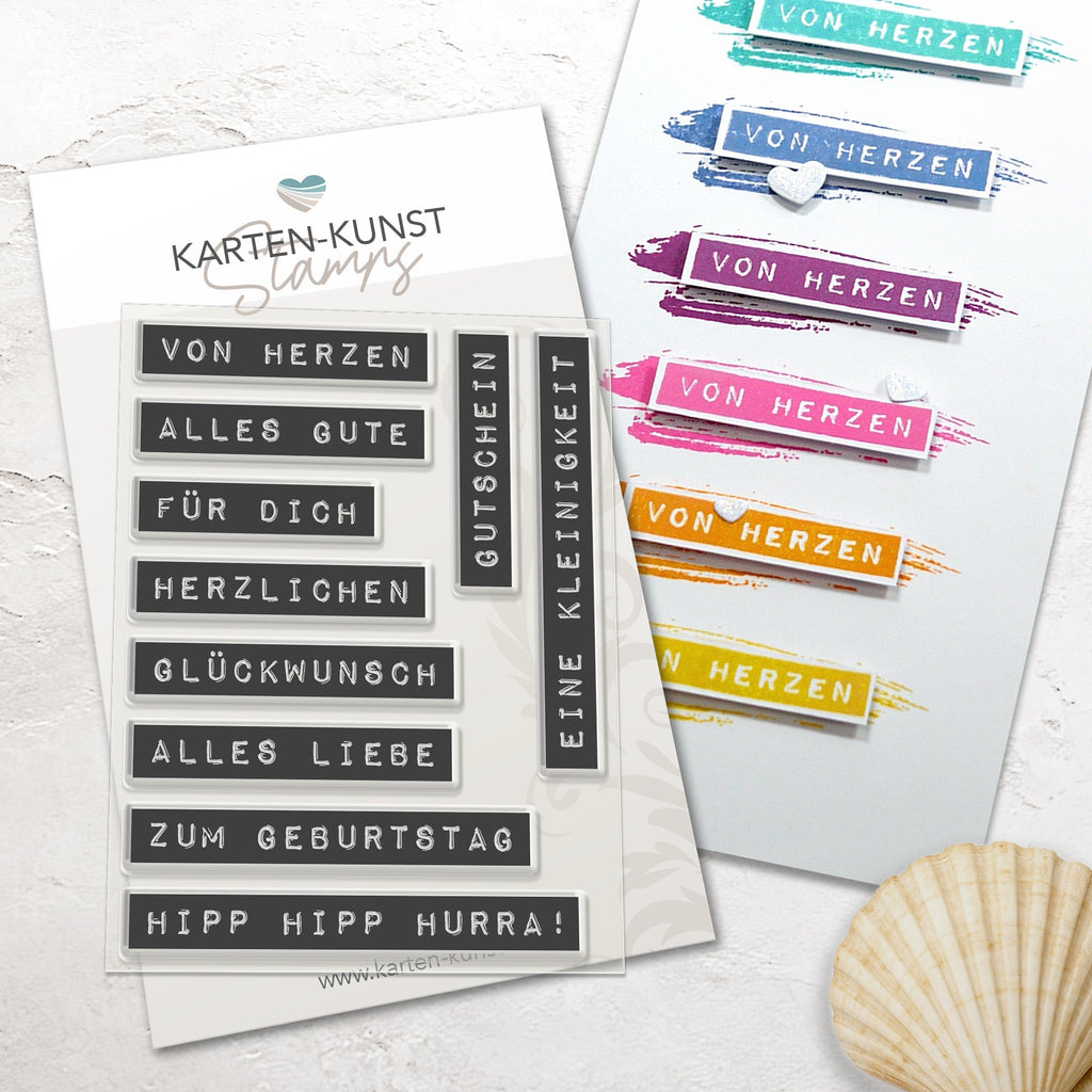 Karten-Kunst Clear Stamps KK-0130 - Labelwriter zum Geburtstag