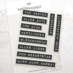 Karten-Kunst Clear Stamps KK-0130 - Labelwriter zum Geburtstag