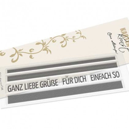 Karten-Kunst Clear Stamp Set - Karomusterstreifen