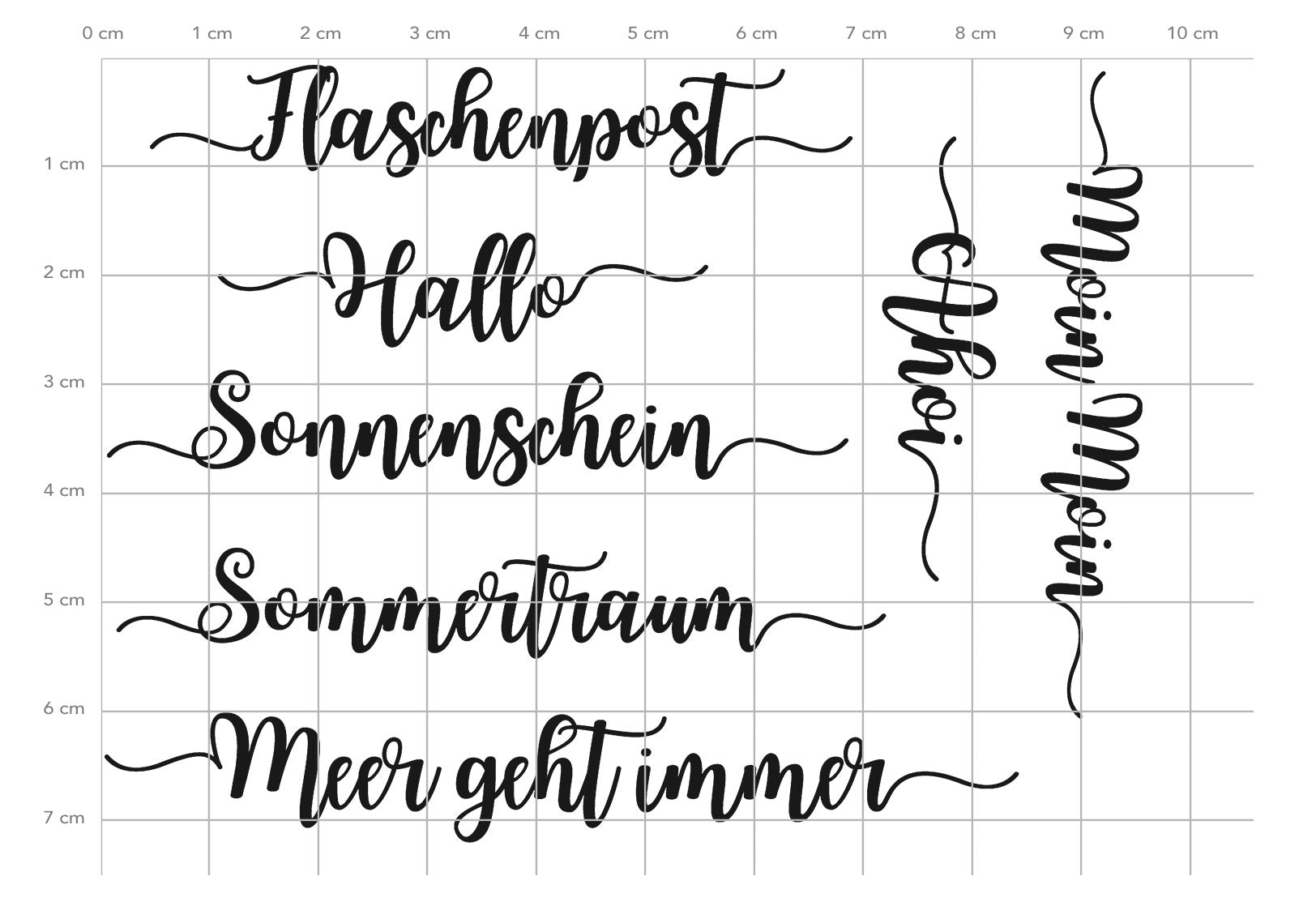 Karten-Kunst Clear Stamps KK-0136 - Kalligraphie am Meer - Sprüche-Stempel maritim