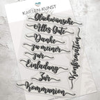 Karten-Kunst Clear Stamp Set - Kalligraphie zur Konfirmation und Kommunion