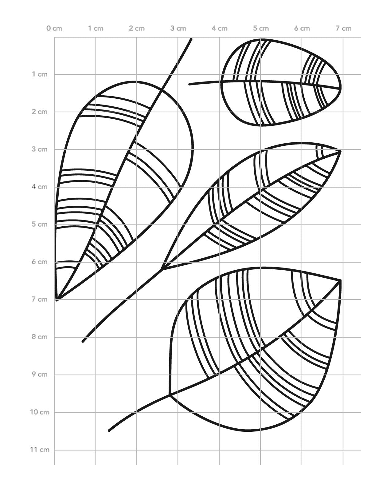Karten-Kunst Clear Stamps KK-0151 - Scribble Leaves / Moderne Blätter 
