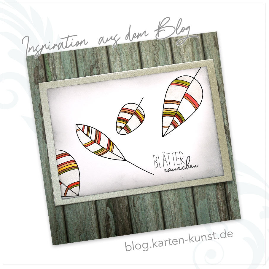 Karten-Kunst Clear Stamps KK-0151 - Scribble Leaves / Moderne Blätter  - Inspiration