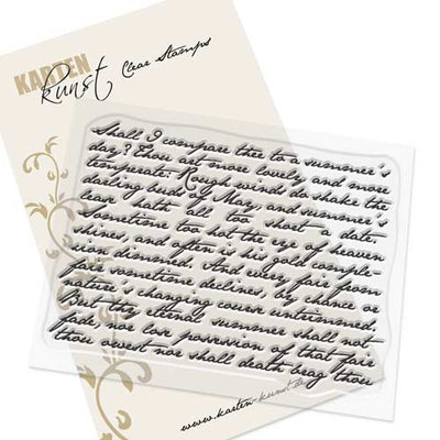 Karten-Kunst Clear Stamps KK-0152 - Script Hintergrund