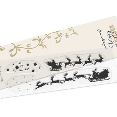 Karten-Kunst Clear Stamps KK-0171 - Fliegender Weihnachtsmann / Santa Silhouette