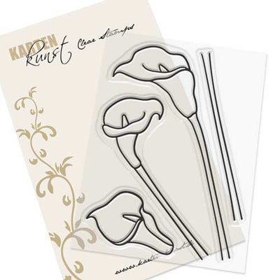 Karten-Kunst Clear Stamps KK-0181 - Lilien / Scribble Callas