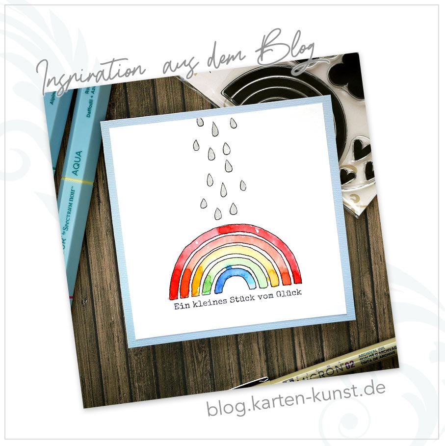 Karten-Kunst Clear Stamps KK-0186 - Rainbows / Regenbogen & Wolken