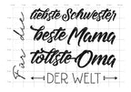 Karten-Kunst Clear Stamps zum Muttertag KK-0191 - Für die tollsten Frauen der Welt