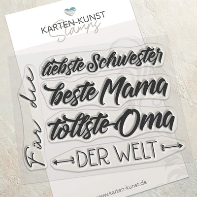 Karten-Kunst Clear Stamps zum Muttertag KK-0191 - Für die tollsten Frauen der Welt