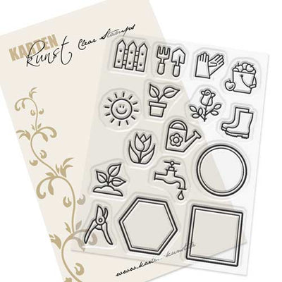 Karten-Kunst Clear Stamps KK-0194 - Mini Frames Garten