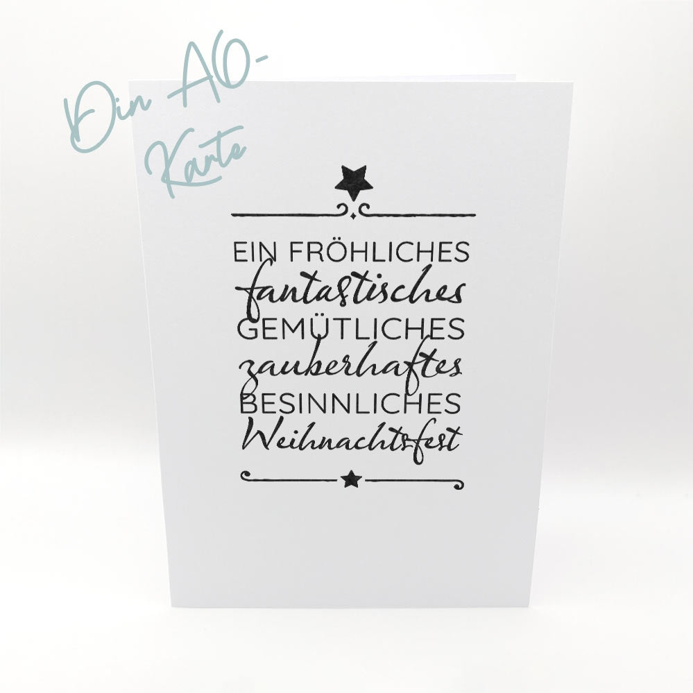 Karten-Kunst Clear Stamps KK-0197 - Fantastisches Weihnachtsfest