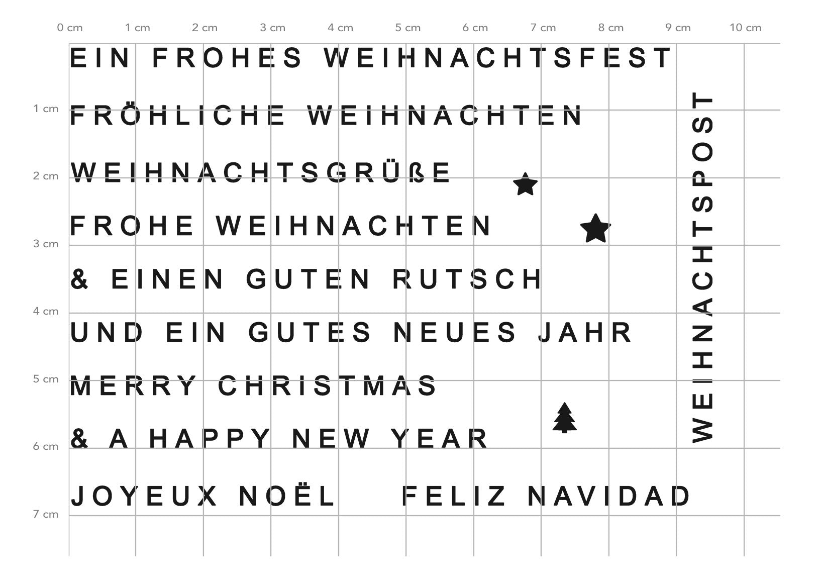 Karten-Kunst Clear Stamps KK-0201 - Weihnachten modern