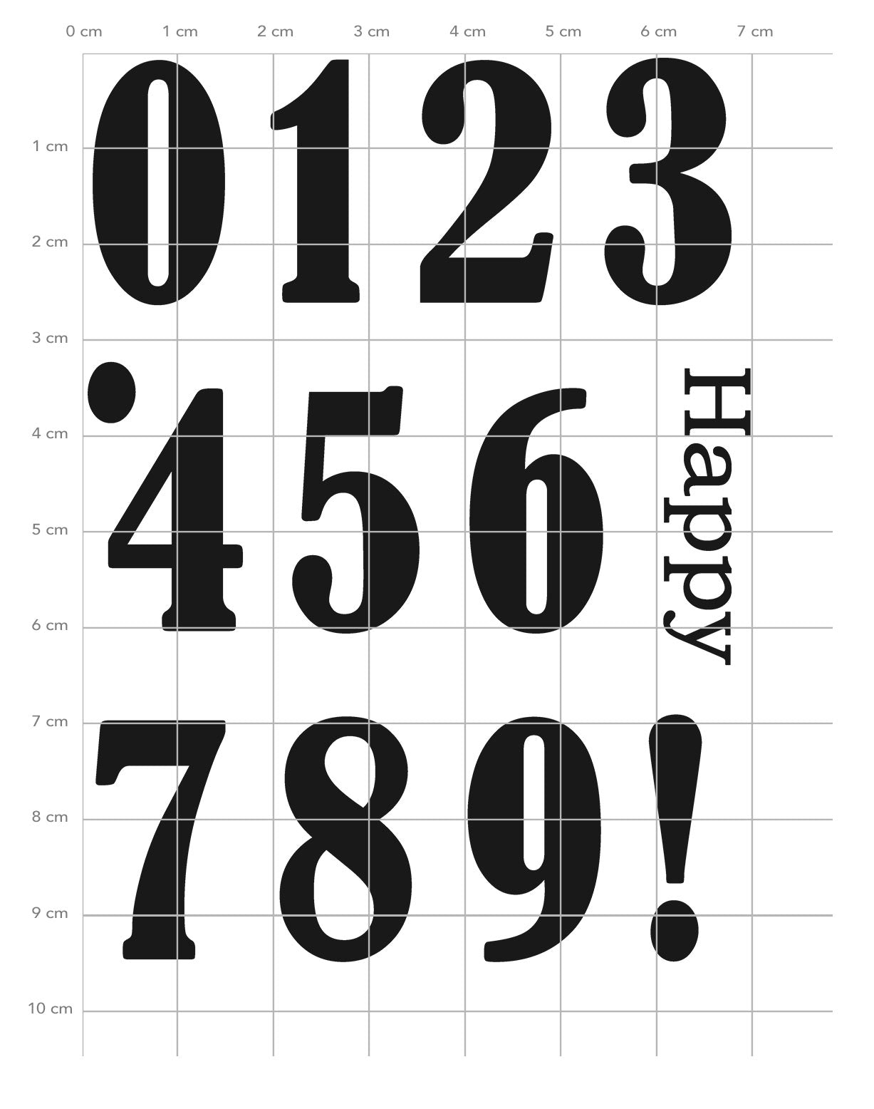 Karten-Kunst Clear Stamps Zahlen für Geburtstag und Neujahr KK-0204 - Happy Numbers
