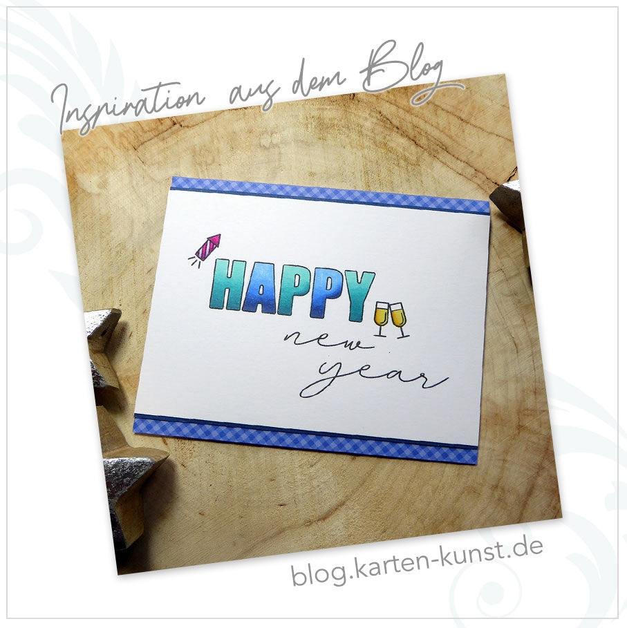 Karten-Kunst Clear Stamps KK-0205 - Mega Happy Birthday / New Year
